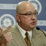 Jack Zduriencik is introduced as the new general manager of the Seattle Mariners baseball team Friday, Oct. 24, 2008 in Seattle. (AP Photo/Ted S. Warren)